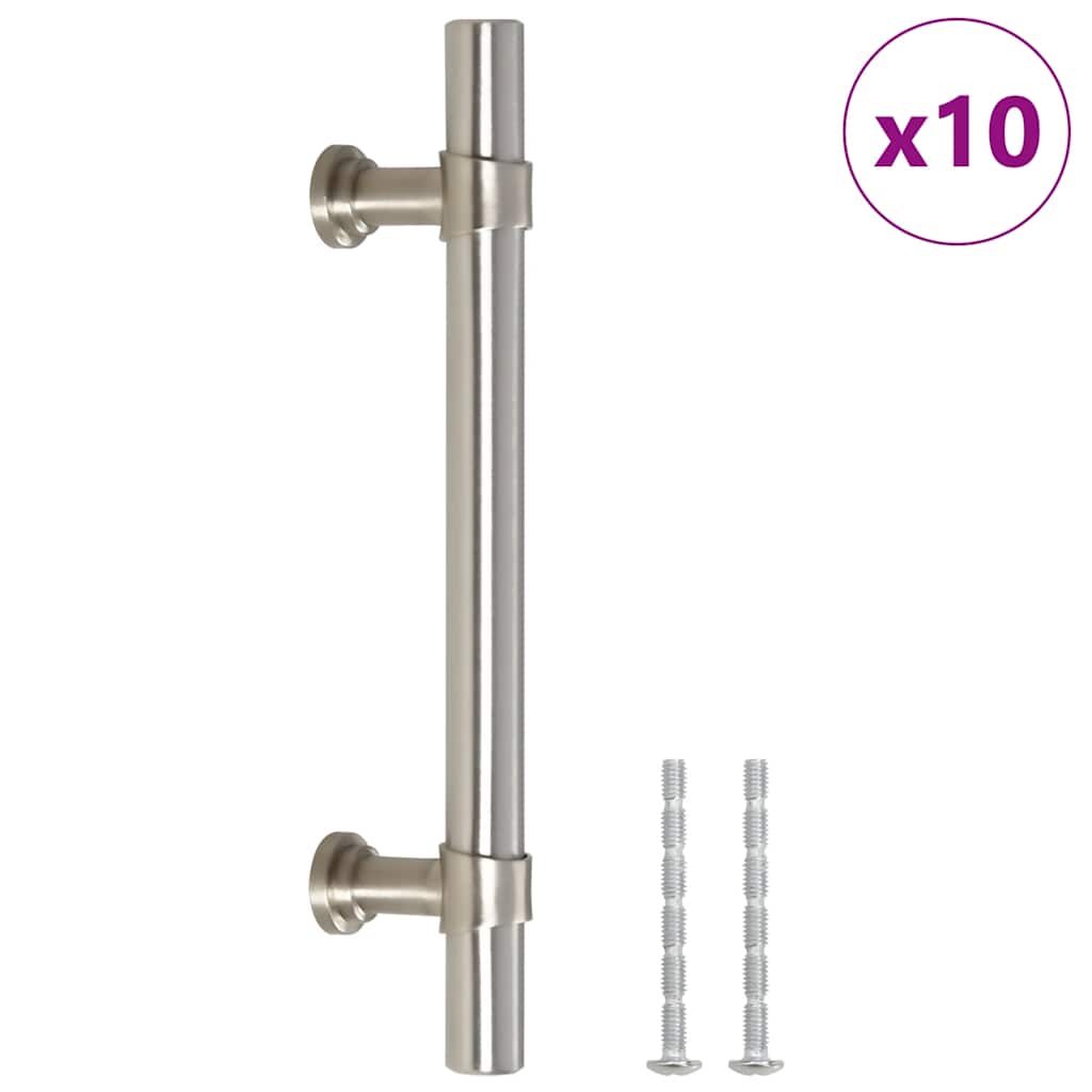VidaXL Griffe 10 Stück 96 mm Edelstahl silberfarben
