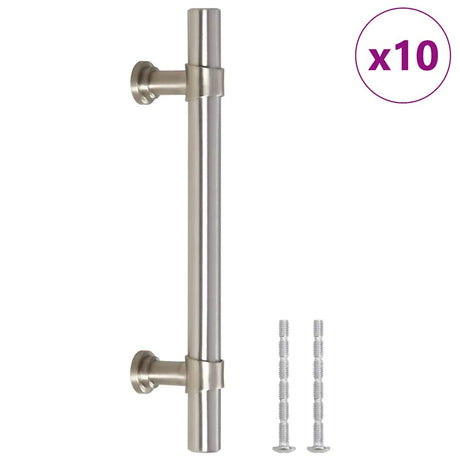 VidaXL Griffe 10 Stück 96 mm Edelstahl silberfarben
