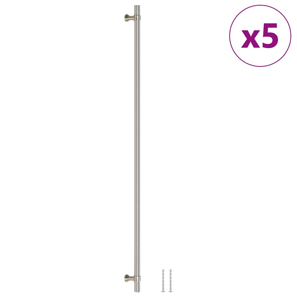 VidaXL Griffe 5 Stück 480 mm Edelstahl silberfarben