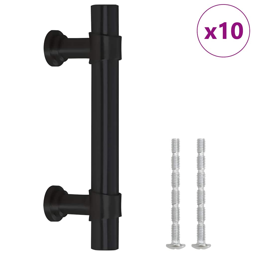 VidaXL Griffe 10 Stück 64 mm Edelstahl schwarz