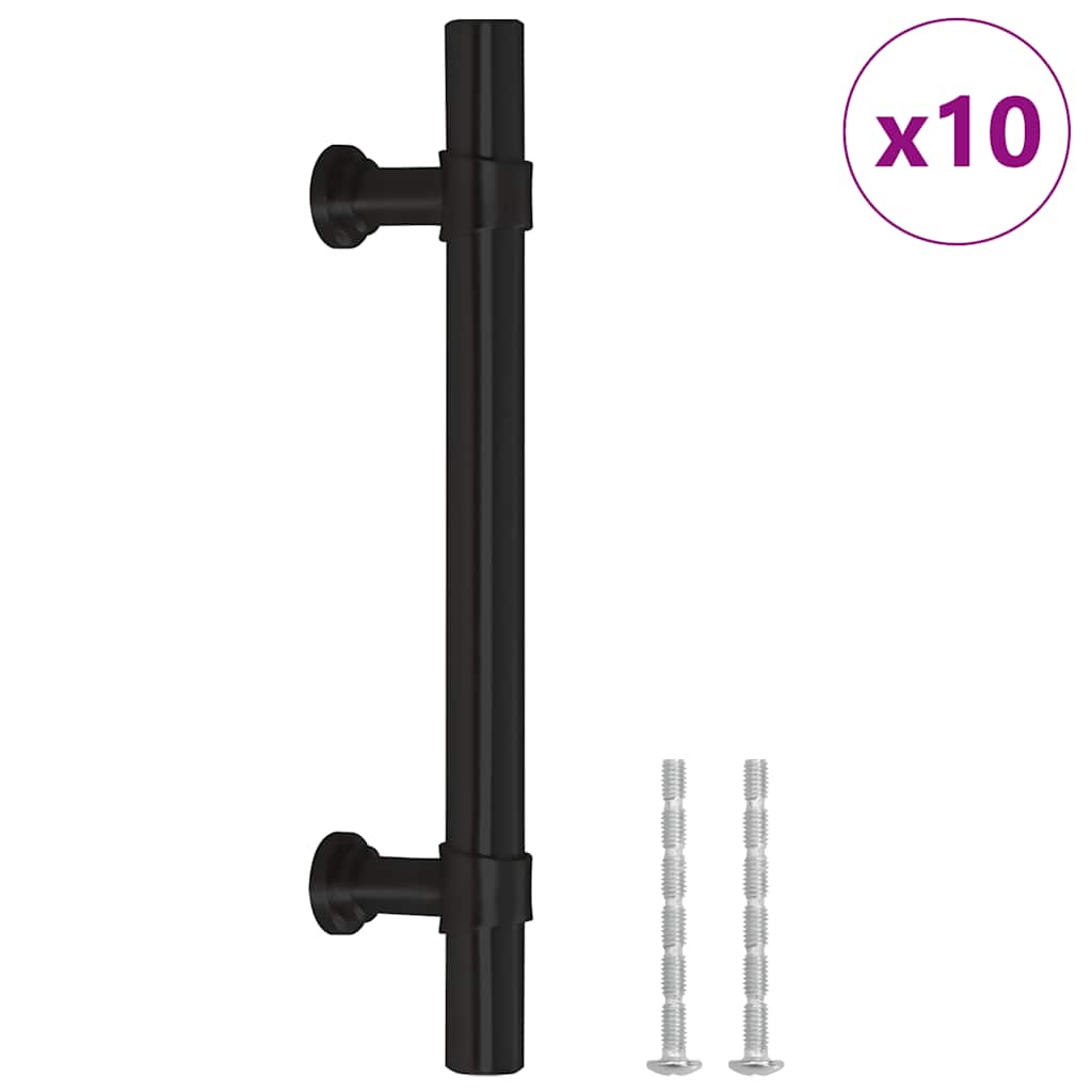 VidaXL Griffe 10 Stück 96 mm Edelstahl schwarz