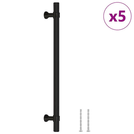 VidaXL Griffe 5 Stück 192 mm Edelstahl schwarz