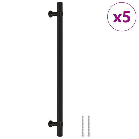 VidaXL Griffe 5 Stück 224 mm Edelstahl schwarz