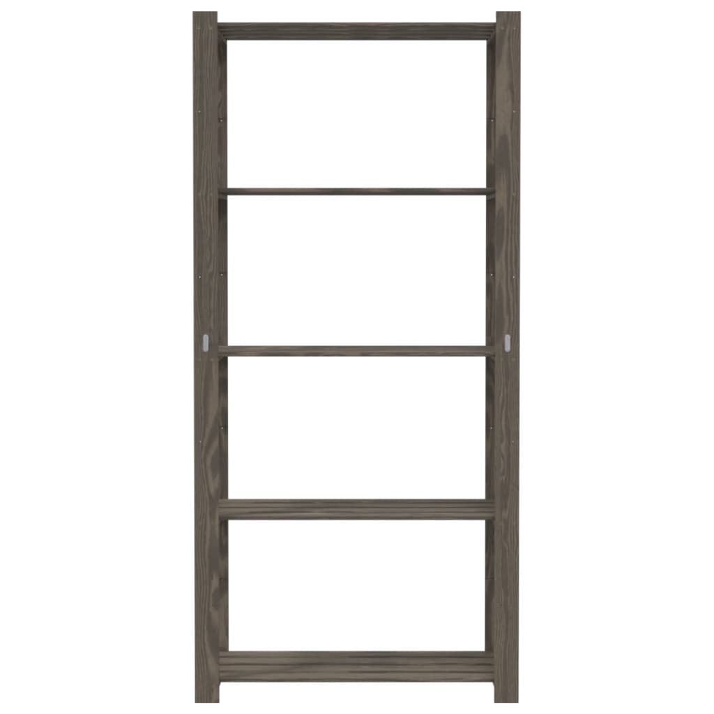 Vidaxx Lagerregal 5-lagig 80x38x170 cm massives Kiefernholz grau