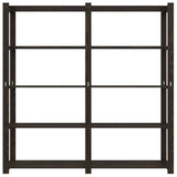 Vidaxx Lagerregal 5-lagig 170x38x170 cm massives Kiefernholz schwarz