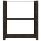 Vidaxx Lagerregal 3-lagig 80x38x90 cm massives Kiefernholz schwarz