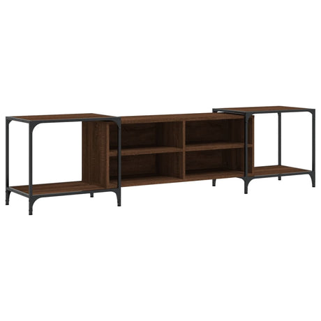 Vidaxl tv-meubel 203x37x50 cm bewerkt hout bruin eikenkleur