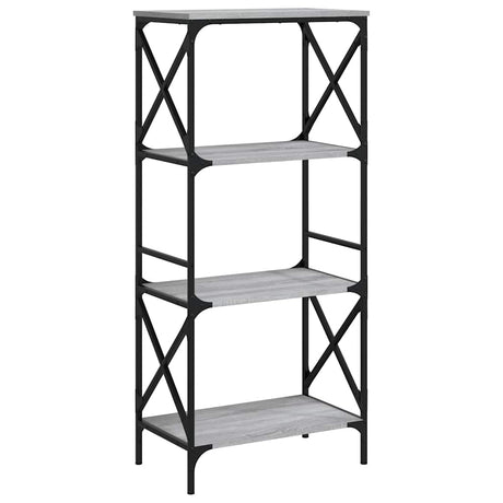 Vidaxl boekenkast 4-laags 59x35x132 cm bewerkt hout grijs sonoma eiken