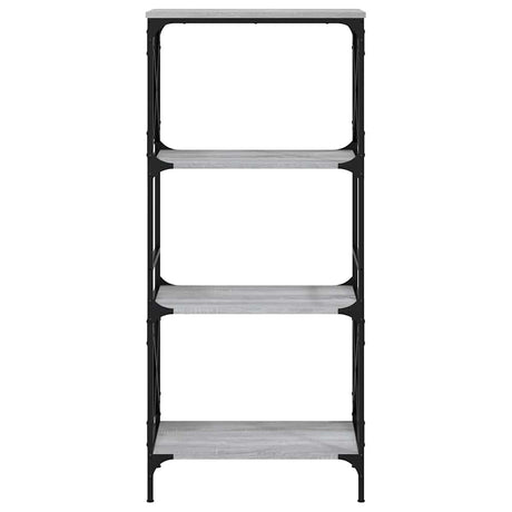 Vidaxl boekenkast 4-laags 59x35x132 cm bewerkt hout grijs sonoma eiken