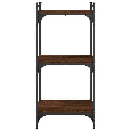 Vidaxl boekenkast 3-laags 40x30x86 cm bewerkt hout bruin eikenkleur