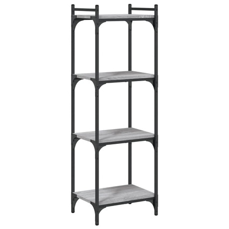 Vidaxl boekenkast 4-laags 40x30x120 cm bewerkt hout grijs sonoma