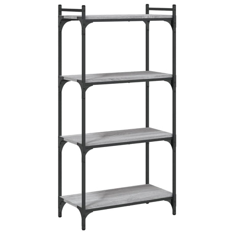 Vidaxl boekenkast 4-laags 60x30x120 cm bewerkt hout grijs sonoma eiken