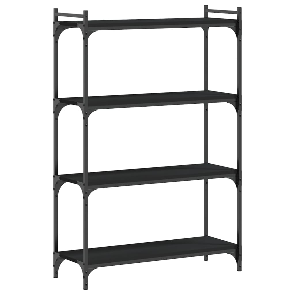 Vidaxl boekenkast 4-laags 80x30x120 cm bewerkt hout zwart