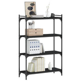 Vidaxl boekenkast 4-laags 80x30x120 cm bewerkt hout zwart