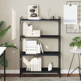 Vidaxl boekenkast 4-laags 80x30x120 cm bewerkt hout zwart
