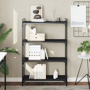 Vidaxl boekenkast 4-laags 80x30x120 cm bewerkt hout zwart