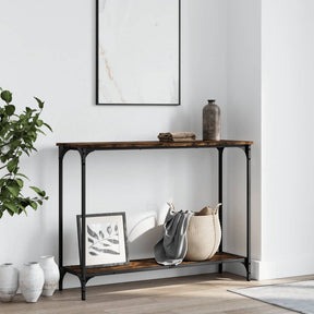 Vidaxl wandtafel 101x30,5x75 cm bewerkt hout gerookt eikenkleurig
