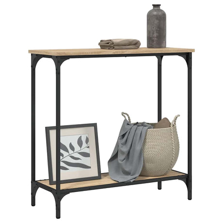 Vidaxl consoletafel sonoma eiken 75x30,5x75 cm bewerkt hout