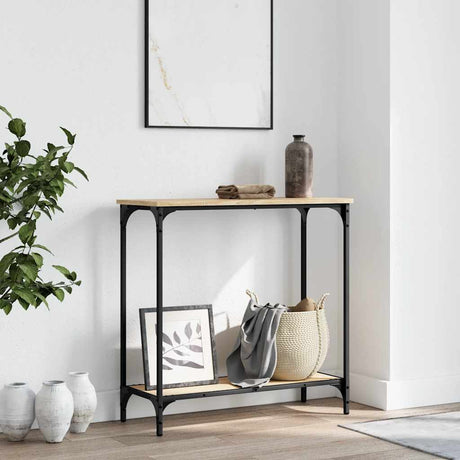 Vidaxl consoletafel sonoma eiken 75x30,5x75 cm bewerkt hout