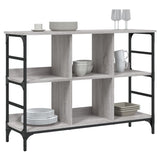 Vidaxl dressoir 102x32x73,5 cm bewerkt hout grijs sonoma eikenkleurig