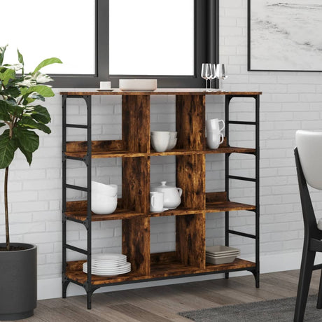 Vidaxl dressoir 102x32x103,5 cm bewerkt hout gerookt eikenkleurig