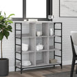 Vidaxl dressoir 102x32x103,5 cm bewerkt hout grijs sonoma eikenkleurig