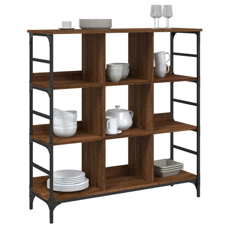 Vidaxl dressoir 102x32x103,5 cm bewerkt hout bruin eikenkleur