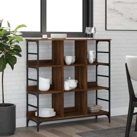 Vidaxl dressoir 102x32x103,5 cm bewerkt hout bruin eikenkleur