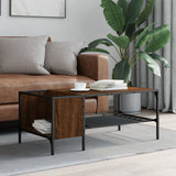 Vidaxl salontafel met rek 100x51x40 cm bewerkt hout bruin eikenkleur