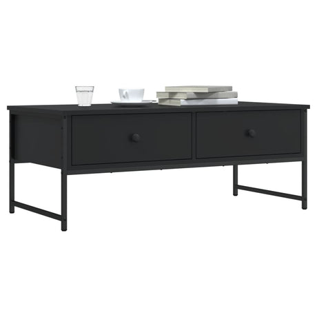 Vidaxl salontafel 101x49x39,5 cm bewerkt hout zwart