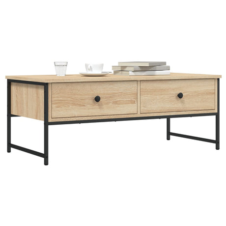 Vidaxl salontafel 101x49x39,5 cm bewerkt hout sonoma eikenkleurig