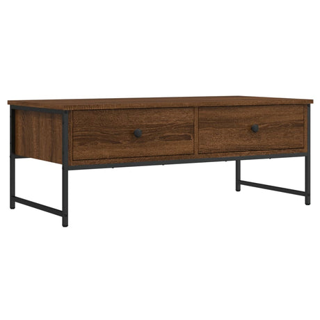 Vidaxl salontafel 101x49x39,5 cm bewerkt hout bruin eikenkleur