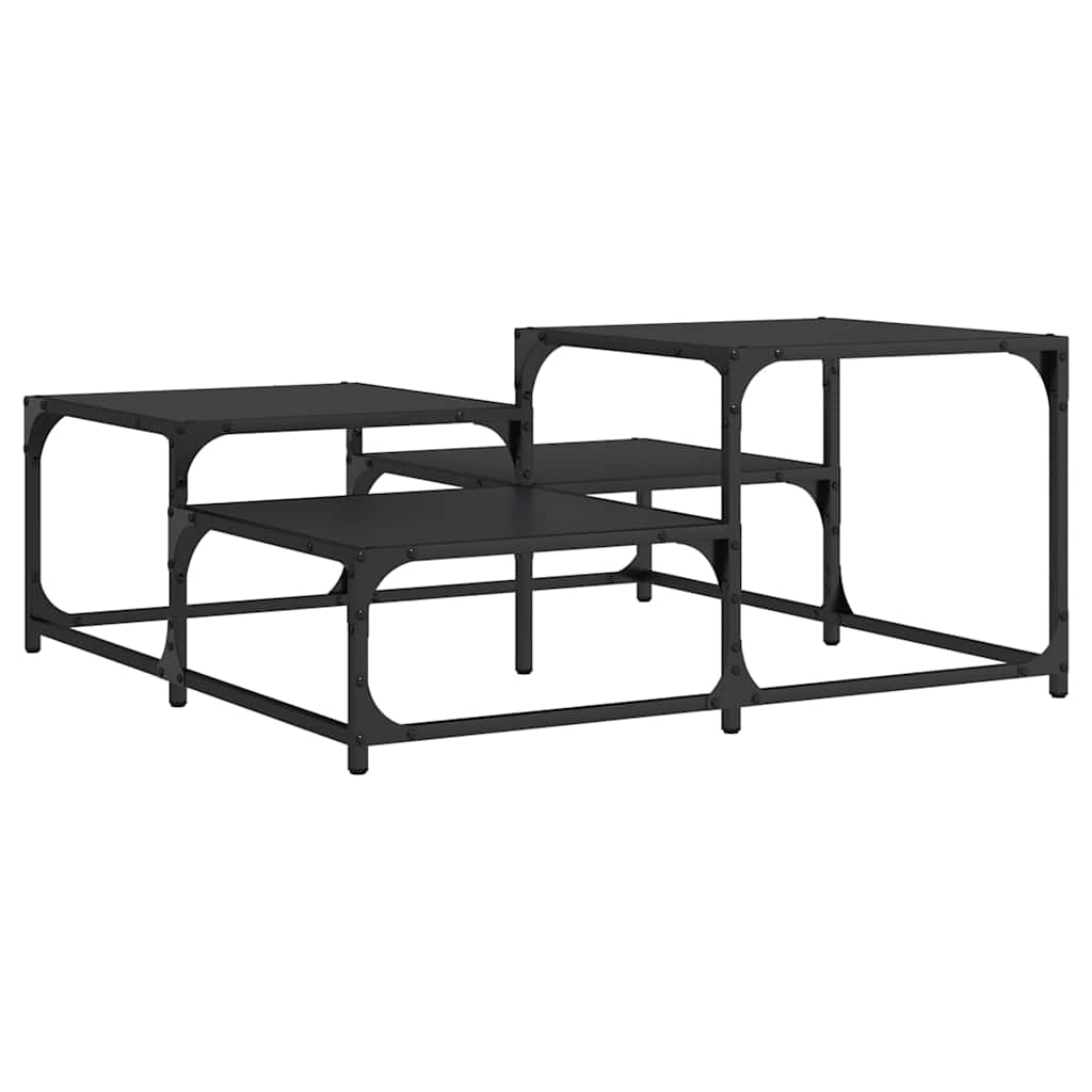 Vidaxl salontafel 87,5x87,5x40 cm bewerkt hout zwart