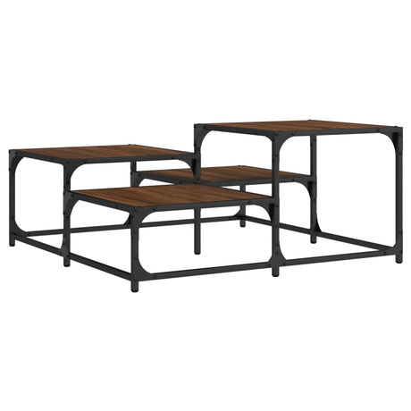 Vidaxl salontafel 87,5x87,5x40 cm bewerkt hout bruin eikenkleur
