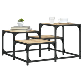 Vidaxl salontafel 68x68x40 cm bewerkt hout sonoma eikenkleurig