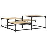 Vidaxl salontafel 107x107x40 cm bewerkt hout sonoma eikenkleurig