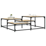 Vidaxl salontafel 107x107x40 cm bewerkt hout sonoma eikenkleurig