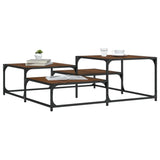 Vidaxl salontafel 107x107x40 cm bewerkt hout bruin eikenkleur