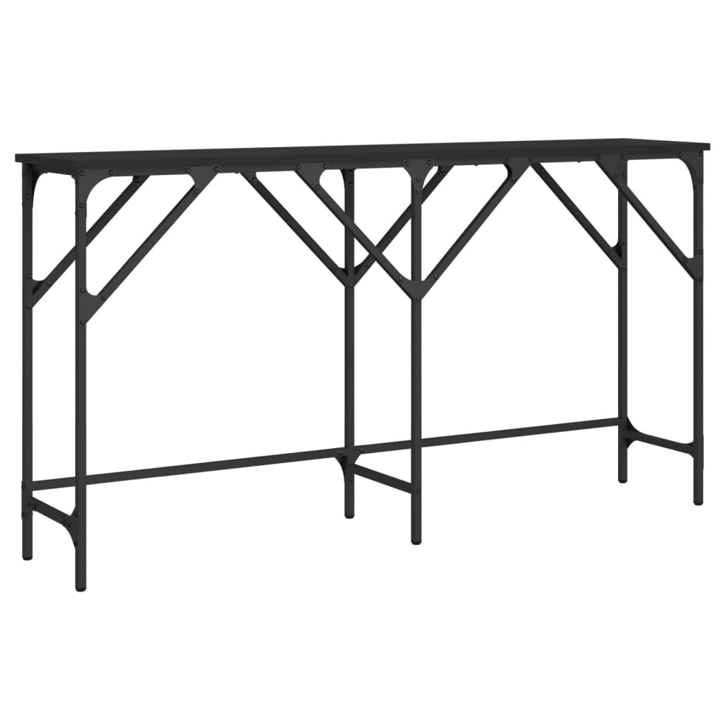 Vidaxl wandtafel 140x29x75 cm bewerkt hout zwart