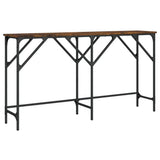 Vidaxl wandtafel 140x29x75 cm bewerkt hout gerookt eikenkleurig