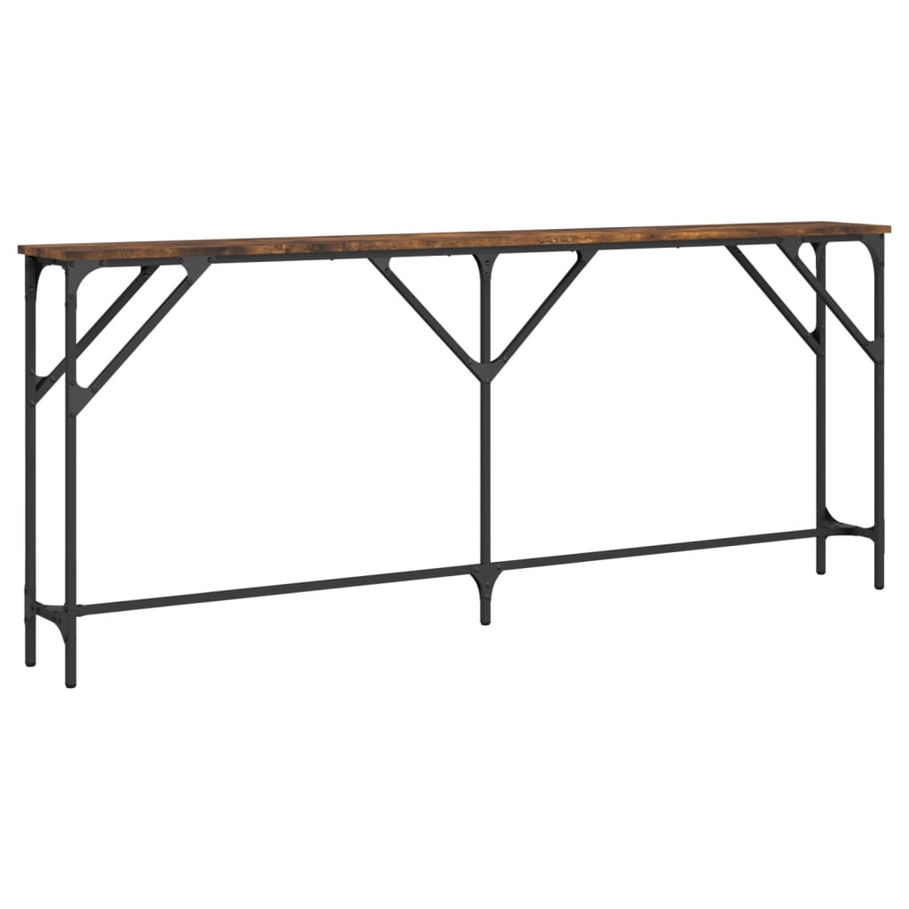 Vidaxl wandtafel 180x23x75 cm bewerkt hout gerookt eikenkleurig