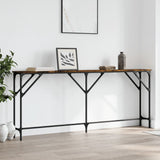 Vidaxl wandtafel 180x23x75 cm bewerkt hout gerookt eikenkleurig