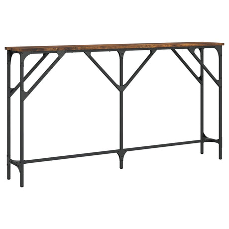 Vidaxl wandtafel 140x23x75 cm bewerkt hout gerookt eikenkleurig