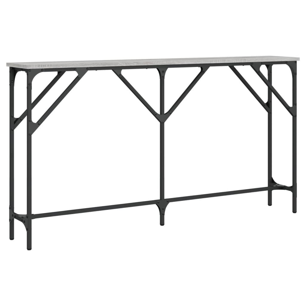 Vidaxl wandtafel 140x23x75 cm bewerkt hout grijs sonoma