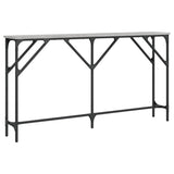 Vidaxl wandtafel 140x23x75 cm bewerkt hout grijs sonoma