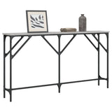 Vidaxl wandtafel 140x23x75 cm bewerkt hout grijs sonoma