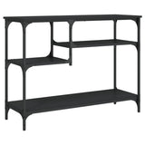 Vidaxl wandtafel met schappen 100x35x75 cm zwart