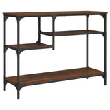 Vidaxl wandtafel met schappen 100x35x75 cm bruin eikenkleur