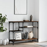 Vidaxl wandtafel met schappen 100x35x75 cm bruin eikenkleur