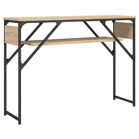Vidaxl wandtafel met schap 105x30x75 cm bewerkt hout sonoma eikenkleur